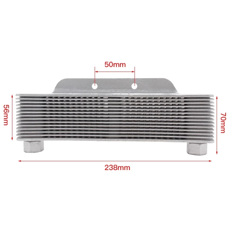 Enfriador de aceite para motocicleta, radiador de refrigeración, 15 filas, motor de aluminio, 300cc, piezas universales para motor, piezas modificadas para moto de cross y Motocross