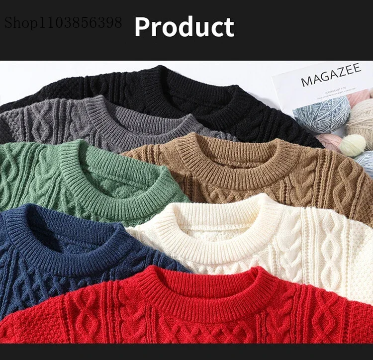 Brand Christmas Sweaters Men Crewneck Sweater Men Pullover Jumpers Fashion Clothing Autumn Winter Tops Male Knitted Sweatshirts