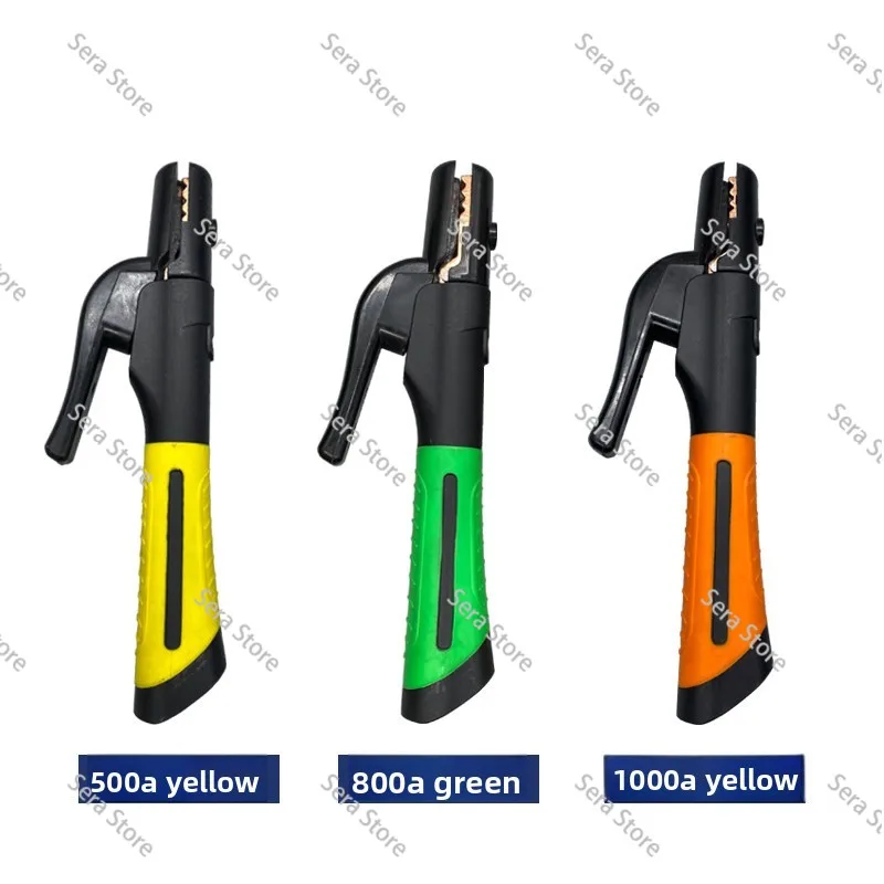 500A 800A 1000A Electrode Holder Stick Welding Rod Copper Non-slip Handle Cable Welding Clamps Stinger Clamp Tool Heat Resistant