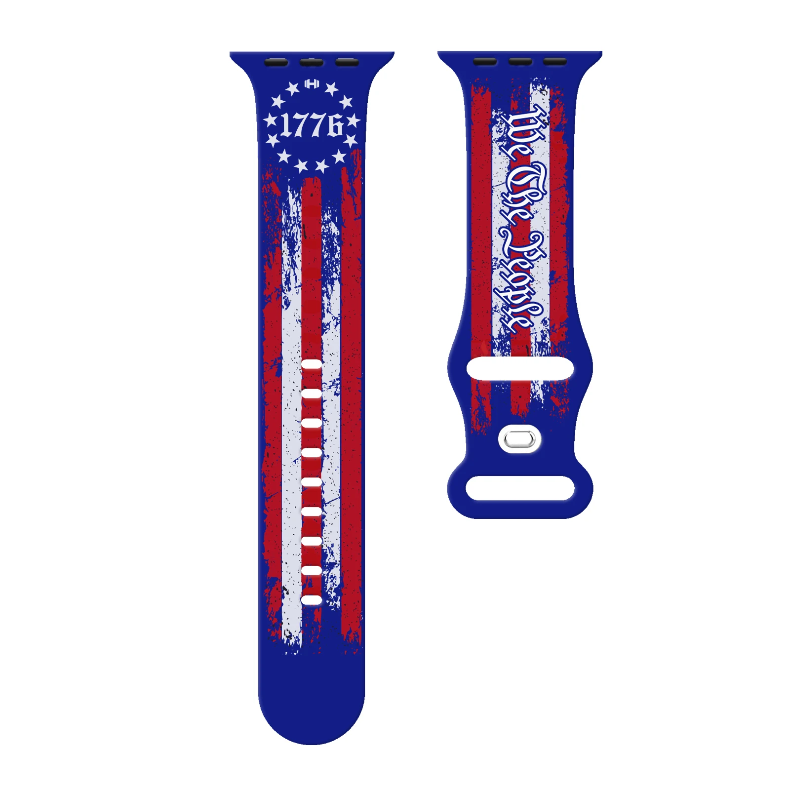 

America 1776 Strap for Apple Watch 11 10 9 8 7 Silicone Band Replaceable Bracelet for iWatch49mm 44mm 42mm 38mm Watchband