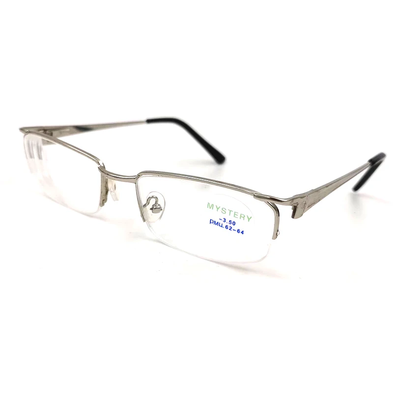 Russia Style Finished Alloy Myopia Glasses Half Frame Nearsighted Spectacles  Optical Eyewear Men Glasses