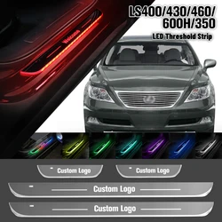 For Lexus LS400 LS430 LS460 LS600H LS350 Car Door Sill Light Customized Logo LED Welcome Threshold Pedal Lamp Accessories