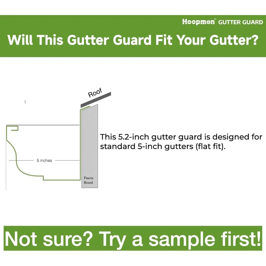 واقي مزراب من الدرجة الاحترافية 100 من الفولاذ المقاوم للصدأ يمنع التجاوز يناسب 5 في مسامير نصف دائرية بنصف دائرية على طراز K