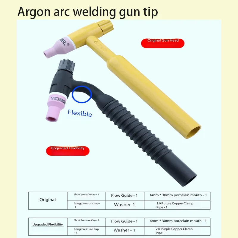 QQ150 argon arc welding head nozzle connector needle clamp tube pressure cap fluid conducting welding repair accessories