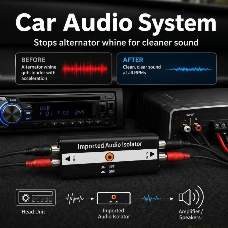 F62C 2-Channel Cleaner for Car Speaker and Home Media Auditory Hum Reduction