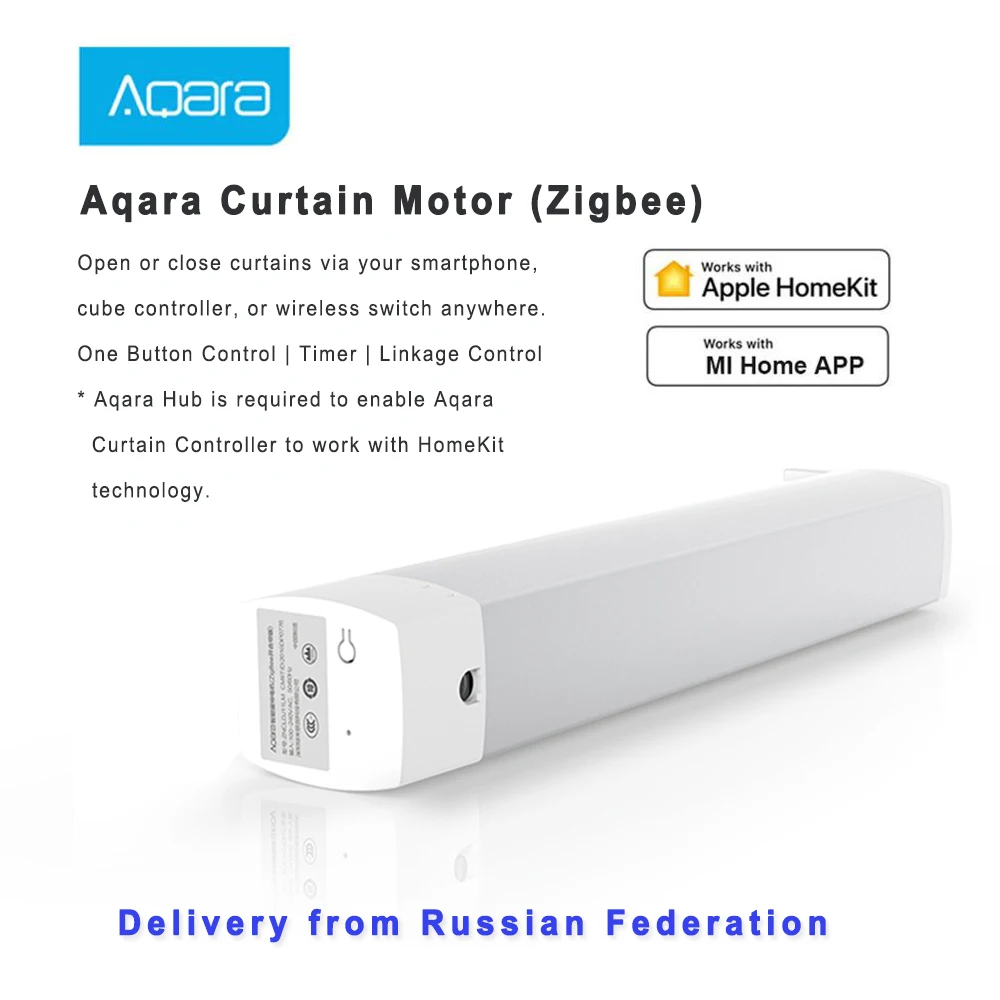 Imagem -04 - Aqara Smart Zigbee Curtain Motor App Controle Temporização sem Fio Motor Motorizado de Cortina para Xiaomi Mihome Homekit a1 b1