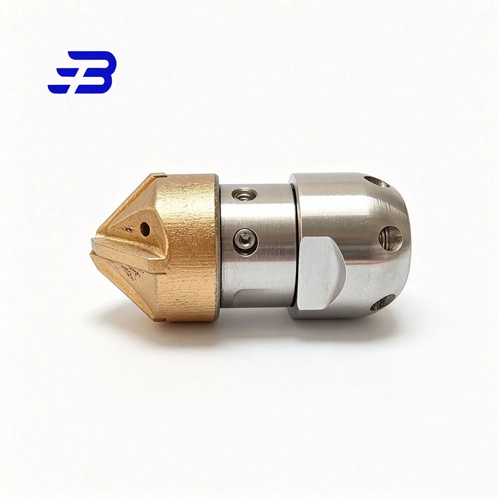 1/2 Rotating Nozzle High Pressure Rotating Nozzle Sewer Cleaning Water Alloy head Nozzle Sludge Cleaning Dredging Mouse Nozzle