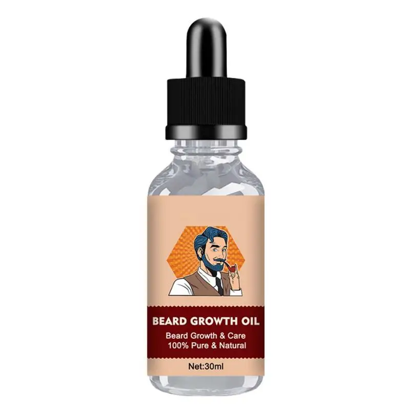 Crescer óleo para barba para homens, Crescimento do cabelo bigode, Cuidado natural com barba, Hidratante Barba, Cresça A, 30ml