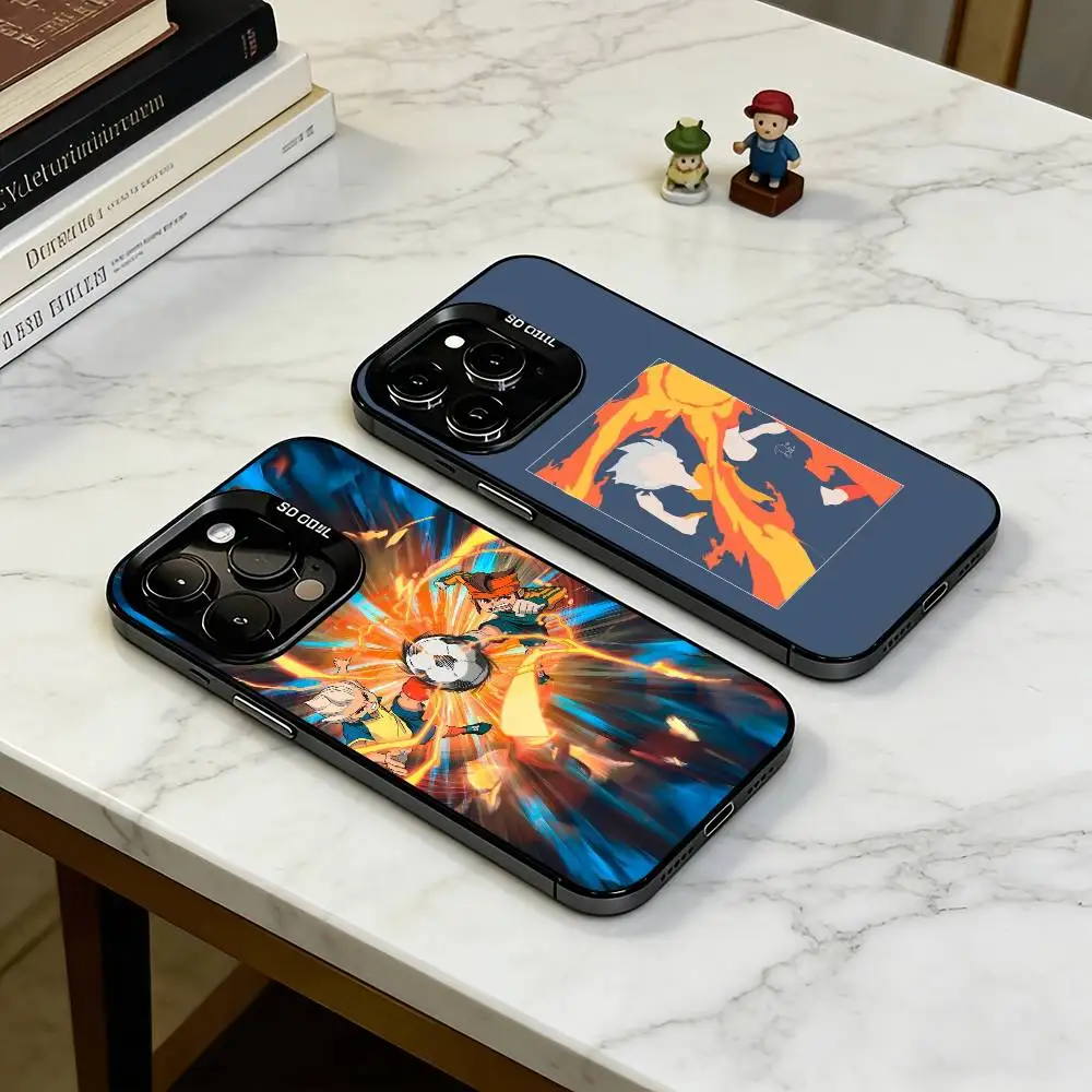 

I-Inazuma Game E-Eleven Phone Case For iPhone 17,16,15,14,13,12,11 Plus,Pro Max,XS,Colored Silver Plated Inside Cover