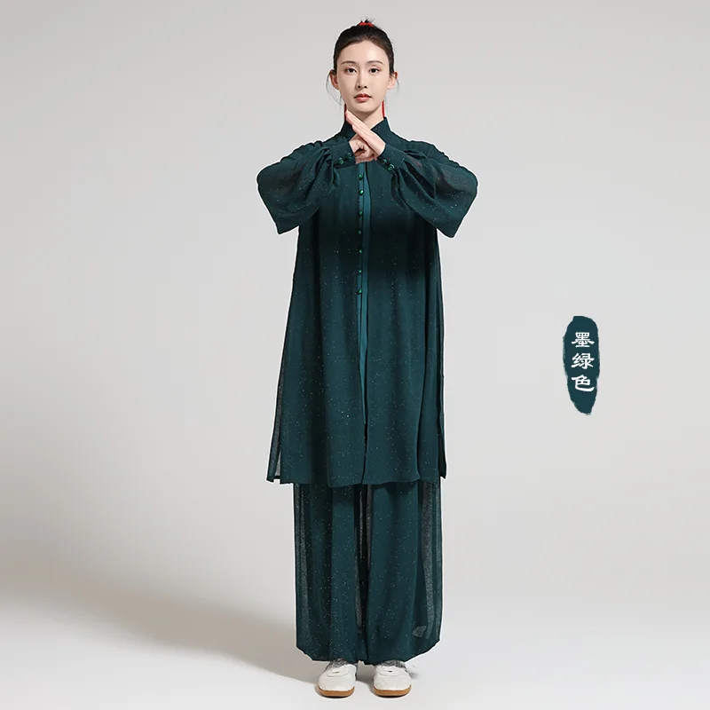 بدلة تاي تشي المتدفقة للسيدات - زي فنون الدفاع عن النفس الجديد لـ Taiji & Baduanjin، ملابس الأداء الجماعي والممارسة #3