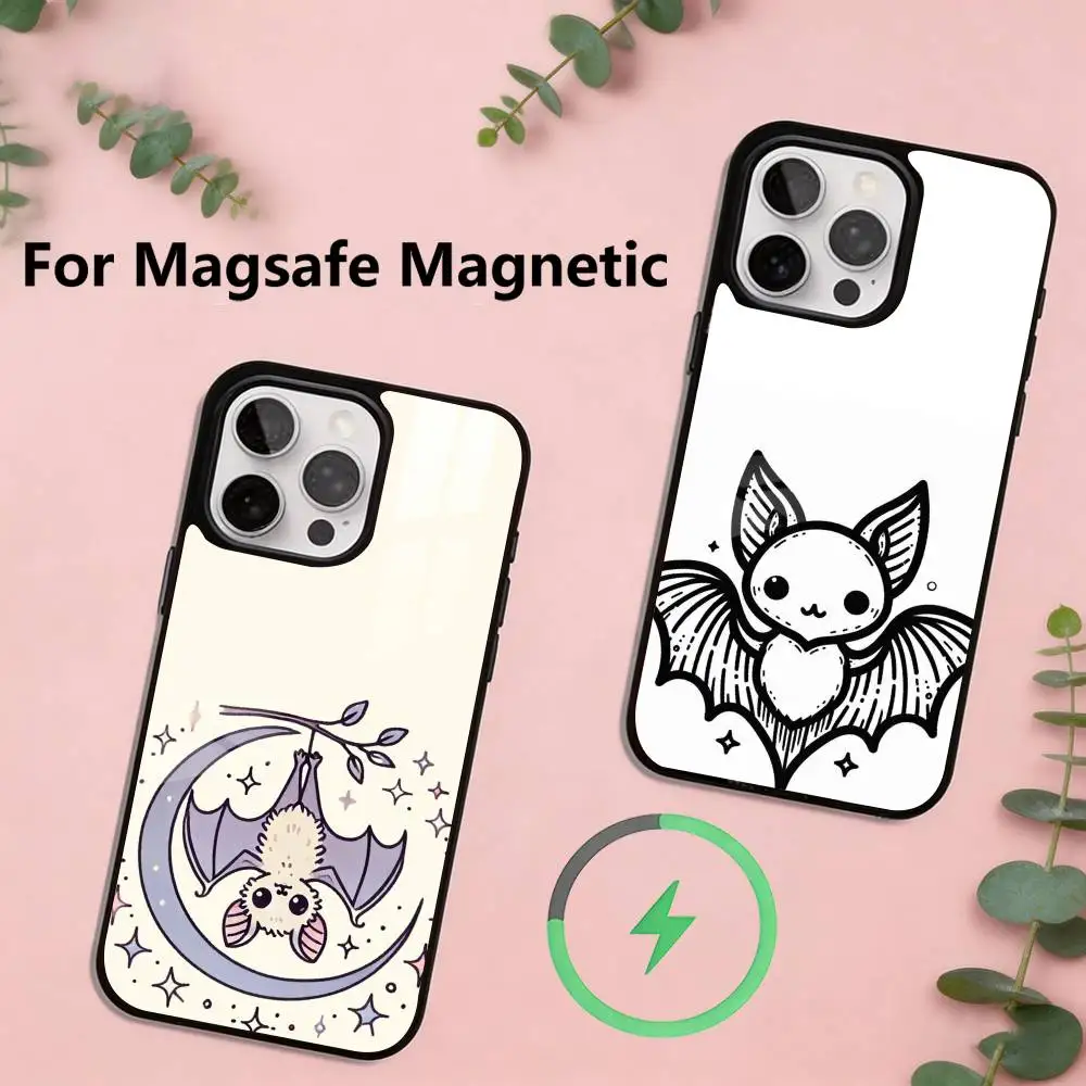

Sweet Bat Phone Case For iPhone17,16,15,14,13,12,11 Plus,Pro Magnetic with Magsafe Wireless Charging