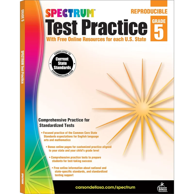 Spectrum Test Practice Grade 5 Carson Dellosa Education Carson Dellosa Education 9781620575970 Book