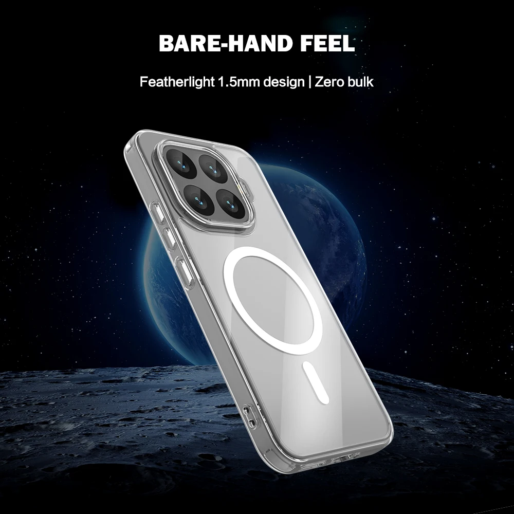 Für Xiaomi 17T Hülle Magnetische Hartschale TPU+PC Transparente Sturzsichere Handyhülle für Xiaomi 17t – Detail 9