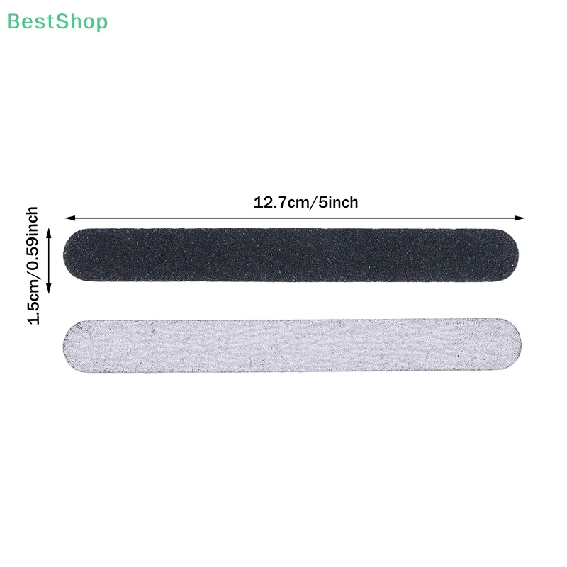 ♥ ♥ ♥ 10개 양면 직선 네일 파일 100/180 그릿 버퍼 네일 아트 폴리쉬 얇은 파일 매니큐어 도구