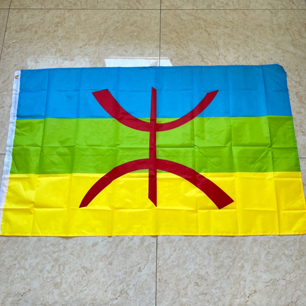 Berber flag 90*150cm Berber flag High quality polyester hanging North African flag Amazigh flag for home outdoor decorative flag