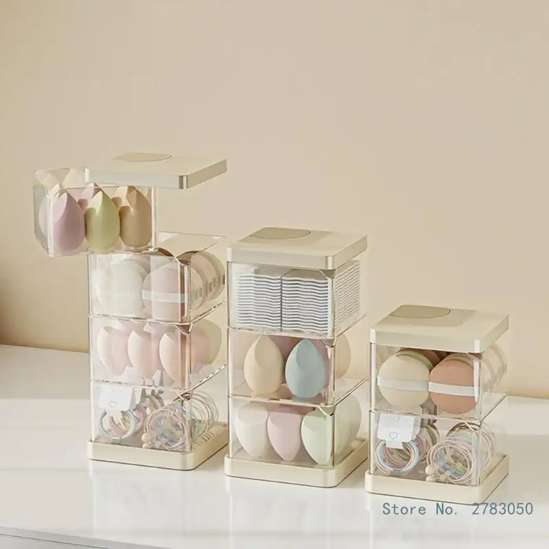 Rotating Desktop Storage Box Stand Holders Convenient and Space Saving Rotating Storage Box for Organizing Small Items