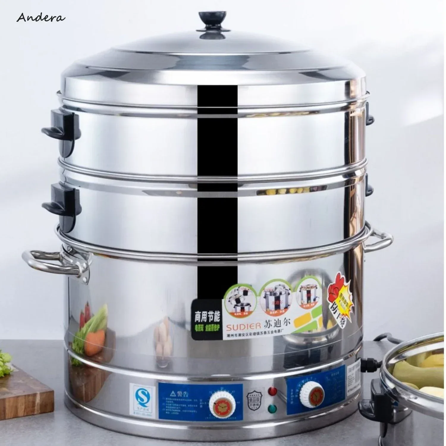 

Electric Steamer - Large Capacity, Multifunctional, Household for Steamed Buns, Super Large Plug-In, Commercial.