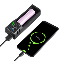 Astrolux MC01 2 in1 USB Charging Mini Battery Charger Portable Phone Powered Bank Current Optional Charger For 18650 21700