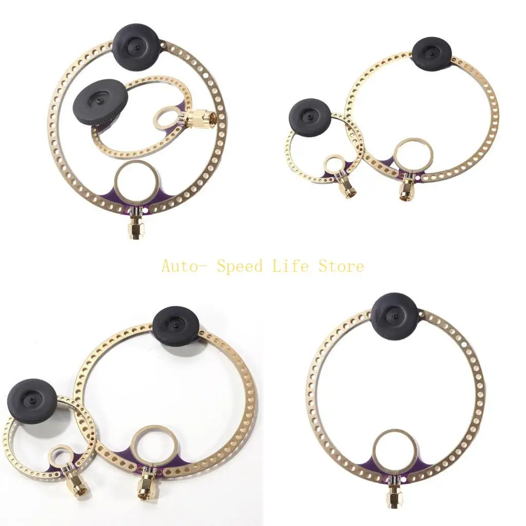 02DA Double Band Mini Circular Antennas Set 400MHz~470MHz / 80MHz~150MHz Male SMA