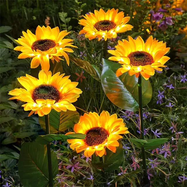 

LED Solar Sunflowers Flower Light Home Decorative Flower Lights Garden Decoration Lawn Lamp Waterproof Landscape Flower Light