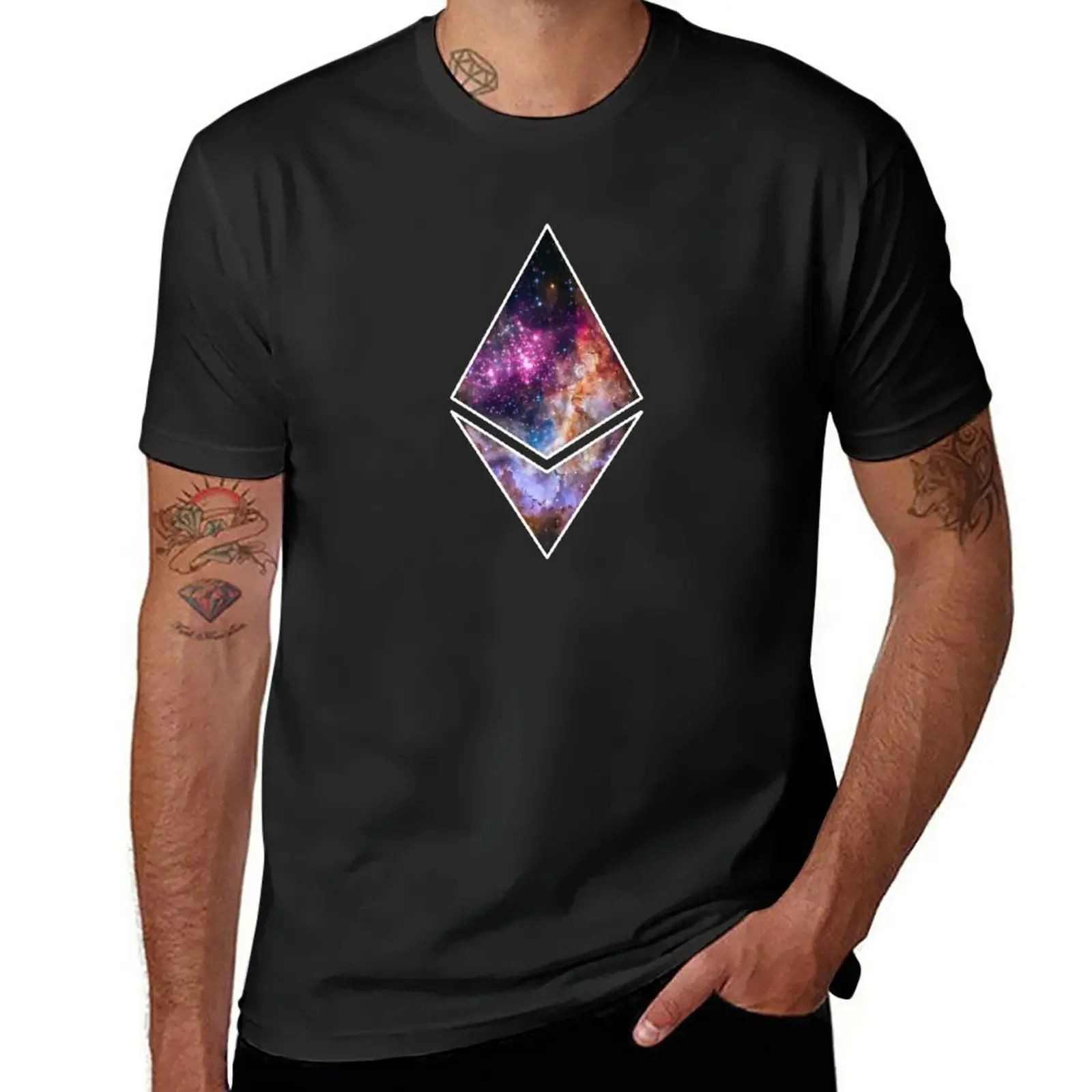 Deep Space Ethereum Crypto Aesthetic Cryptocurrency T-Shirt kawaii clothes cute clothes Aesthetic clothing Men's t-shirt