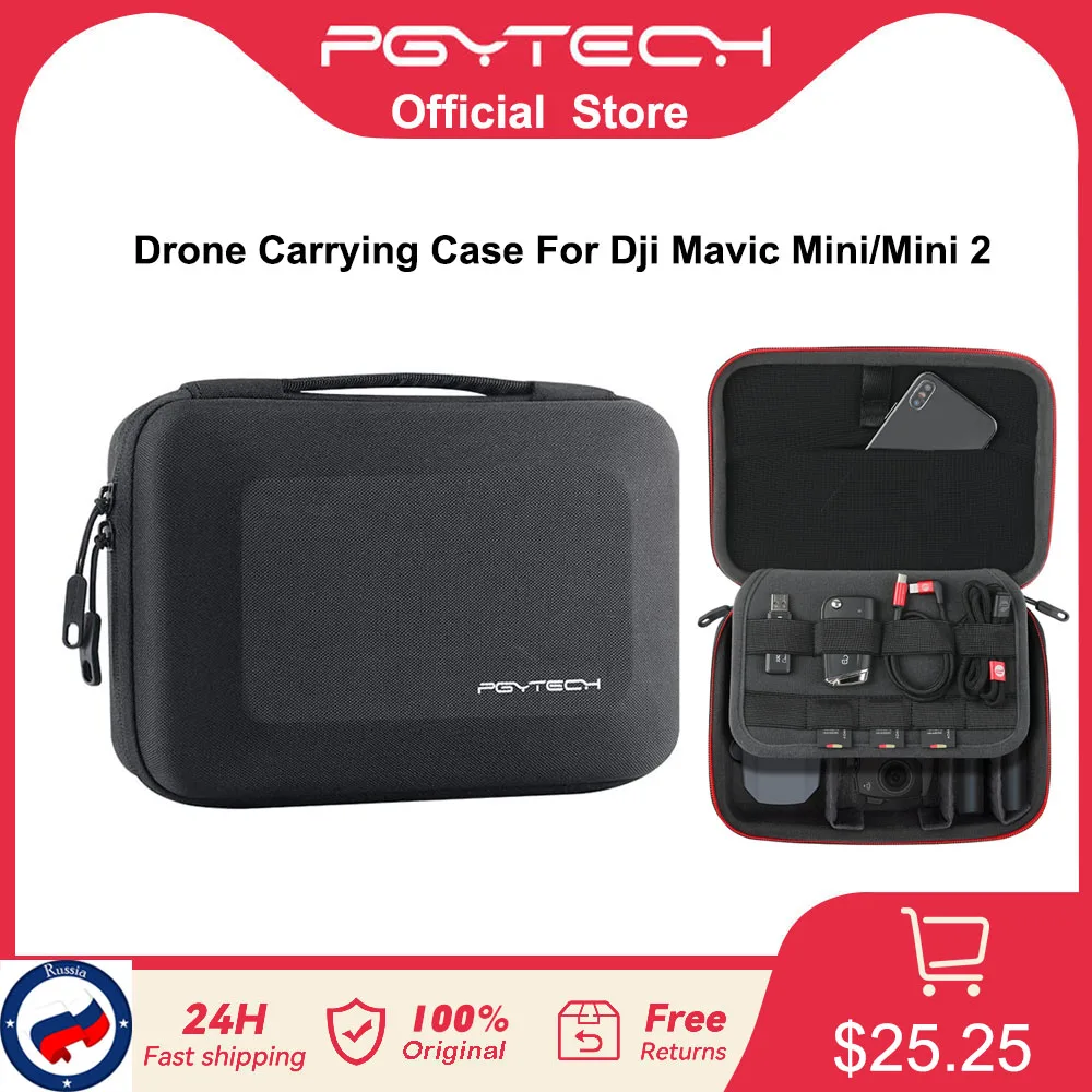 PGYTECH Drone Carrying Case For DJI Mavic Mini/Mini 2 Remote Control Battery Storage Bag  Outdoor Waterproof Handbag