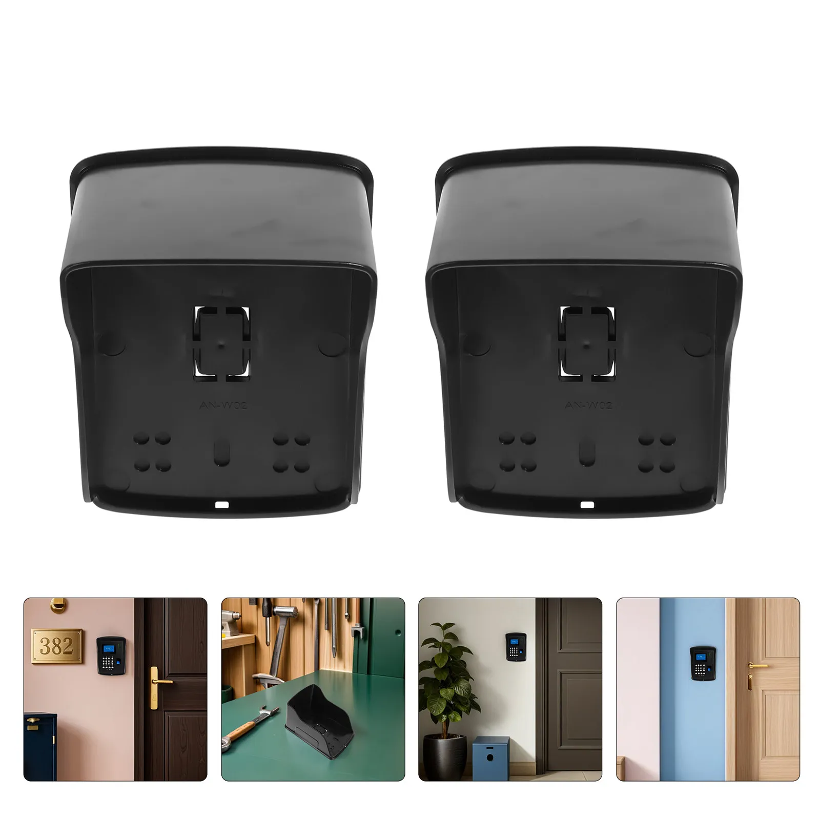 3Pcs Doorbell Cover Rainproof Weatherproof Access Control Protector Plastic Shell Outdoor Door Keypads Protective
