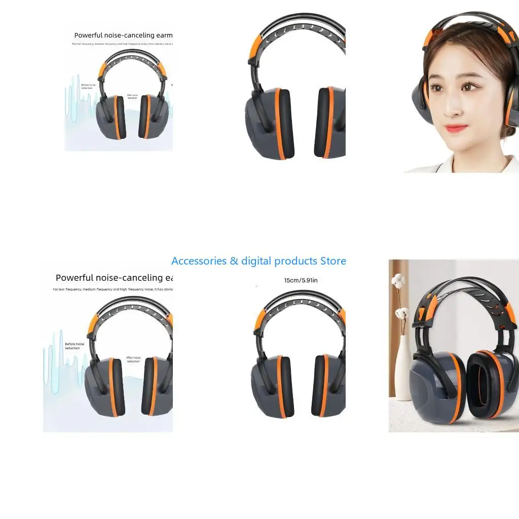 77JD Foldable Comfort Fit Noise Isolation Ear Protectors Durability Construction For Office Machinery Noise Study Night Sleep