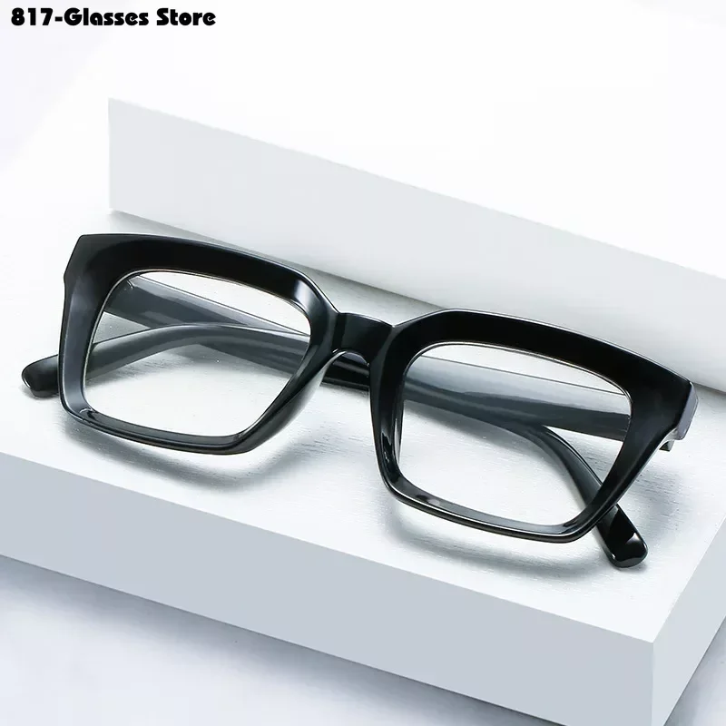 INS Men Women Fashion Oversized Square Reading Glasses Large Frame Presbyopia Eyeglasses Diopter +1.0~+3.0