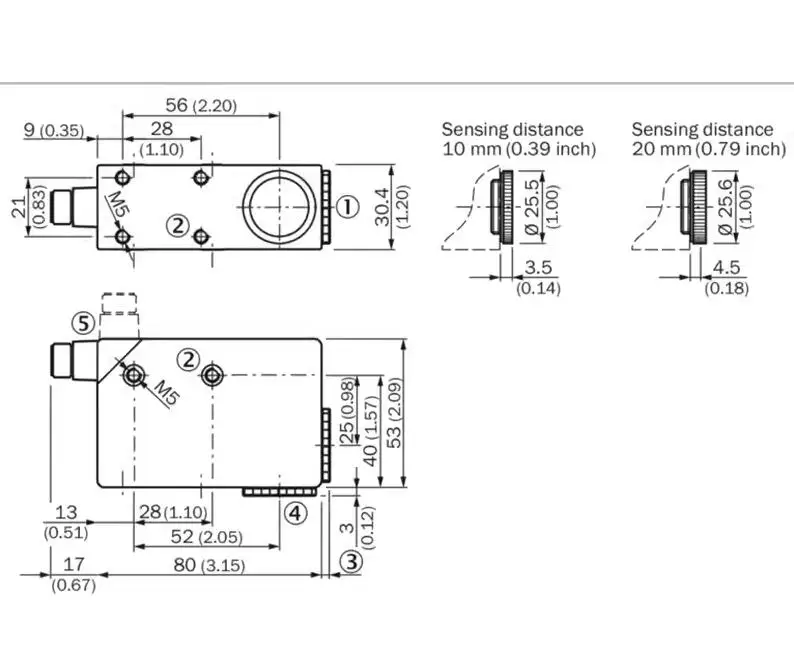 Original Color Sensor KT5W-2N1116 NPN Output KT5G-2N1111S16 KT5G-2N1111 Free 2m Cable