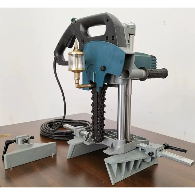 Woodworking Portable Square Hole Machine Chain Saw Ancient Building Pavilion Punching Machine   1pcs