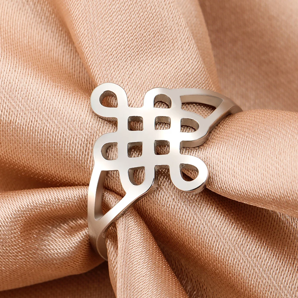 Dawapara Trinity Celtics Knotenring, irisches Liebesherz, Freundschaftsversprechen, Verlobungsring, Ehering aus Edelstahl – Detail 30