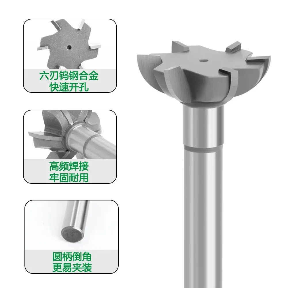 12mm Shank Alloy Cove Bit 6 Edge Finger Grip Router Bit Milling Cutter for Woodworking Engraving Machine