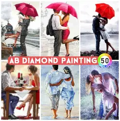 AB Diamond Painting ombrello amanti fai da te diamante ricamo pieno rotondo trapano diamante mosaico punto croce coppia Home Deco