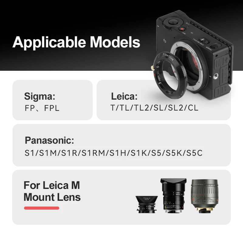 TTArtisan LM-L เลนส์อะแดปเตอร์แปลงอะแดปเตอร์แหวนสําหรับ Leica M Mount เลนส์ L mount กล้อง Leica L TL CL Sigma FP