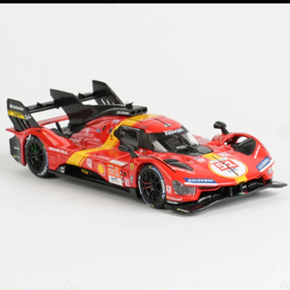 1/43 Bburago Ferrari 499P ฝาครอบกันฝุ่น24H Le ผู้ชายแรลลี่ Porsche 963 bwm M M hybird V8 lambLamborghini SC63โมเดลรถยนต์หล่อตาย