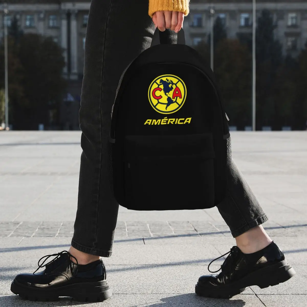 Club America Casual Backpack Simple Storage Bag Back to School Office Supplies Cute Stationery