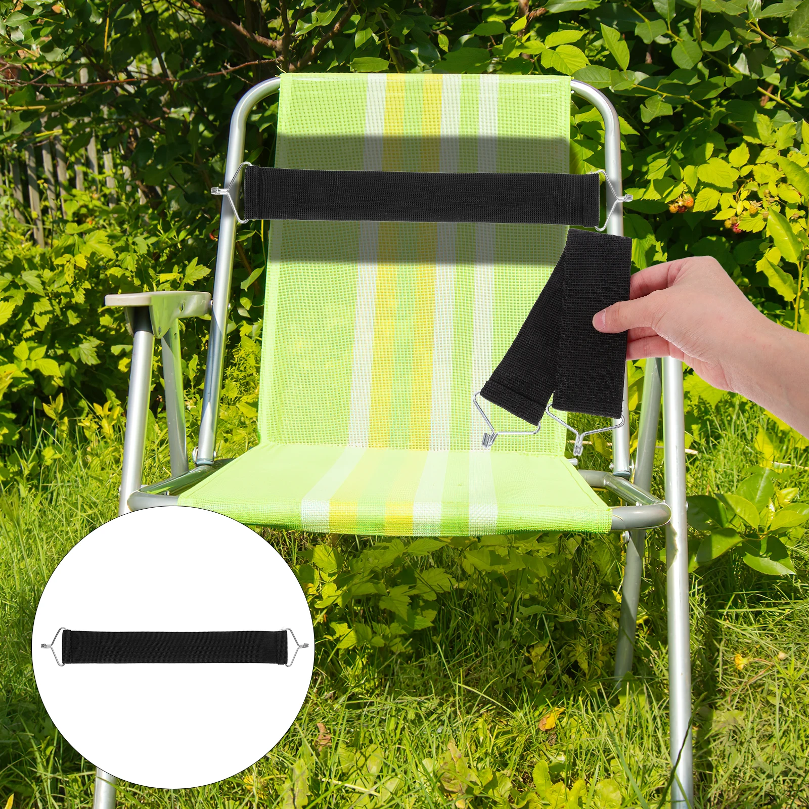 

3 Pcs Reinforcement Belt Chair Replacement Repairing Elastic Belts Reinforcing Strap Camping Chairs Black Strengthened Anti