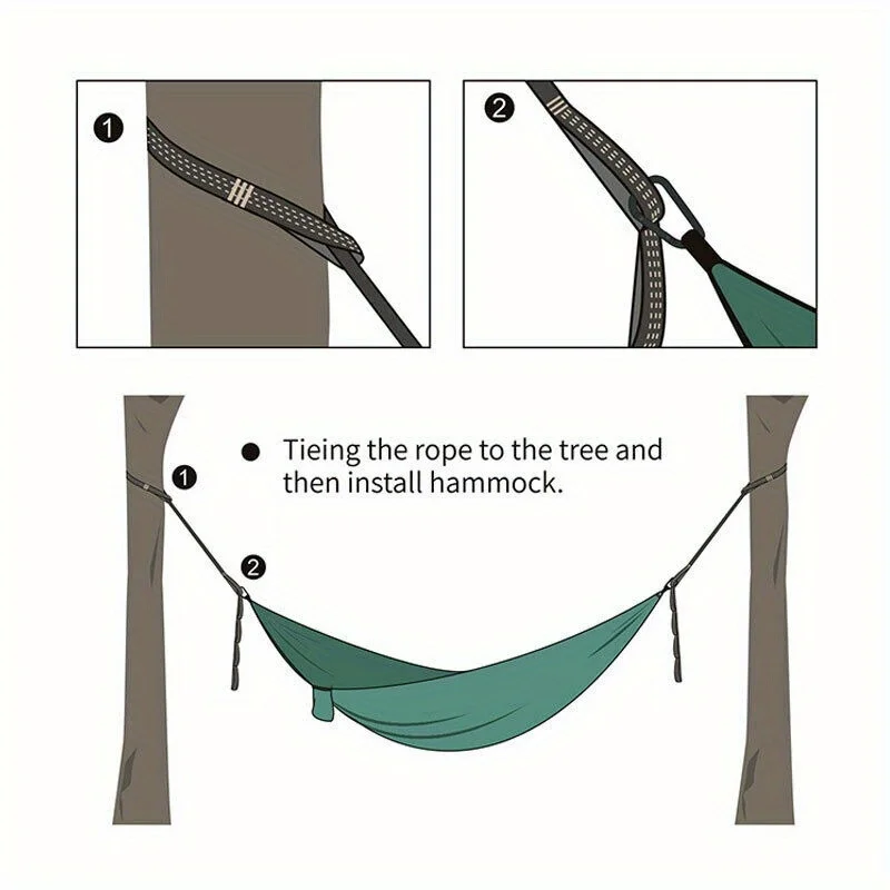 2/4 piece heavy duty climbing buckle and adjustable nylon hammock straps - for hammock straps, outdoor equipment, hammock fittings, sturdy construction, camping gear that can withstand 600 ib view 2