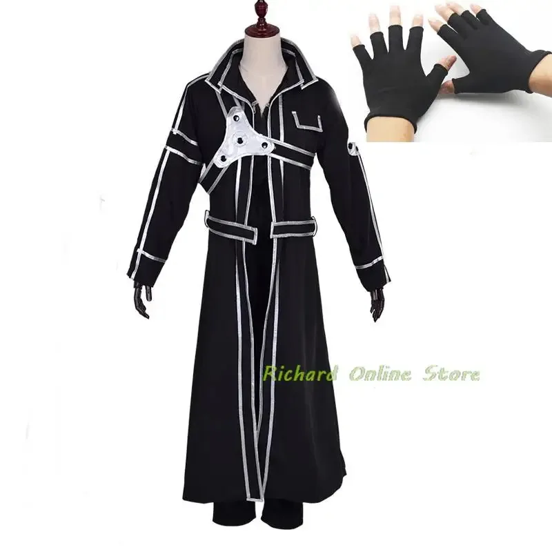Anime Sword Art Online Cosplay Costumes Kirito Kazuto Kirigaya Jacket Halloween Costumes Robe Suit Wig Party A Uniform Colthing