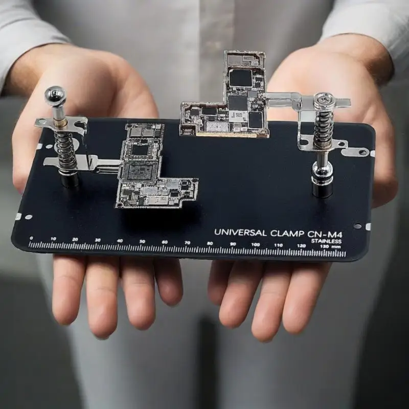 مشبك PCB عالمي للإلكترونيات، دعامة قابلة للتعديل مع قاعدة مغناطيسية قوية وأذرع زنبركية لإصلاحات إلكترونيات اللحام