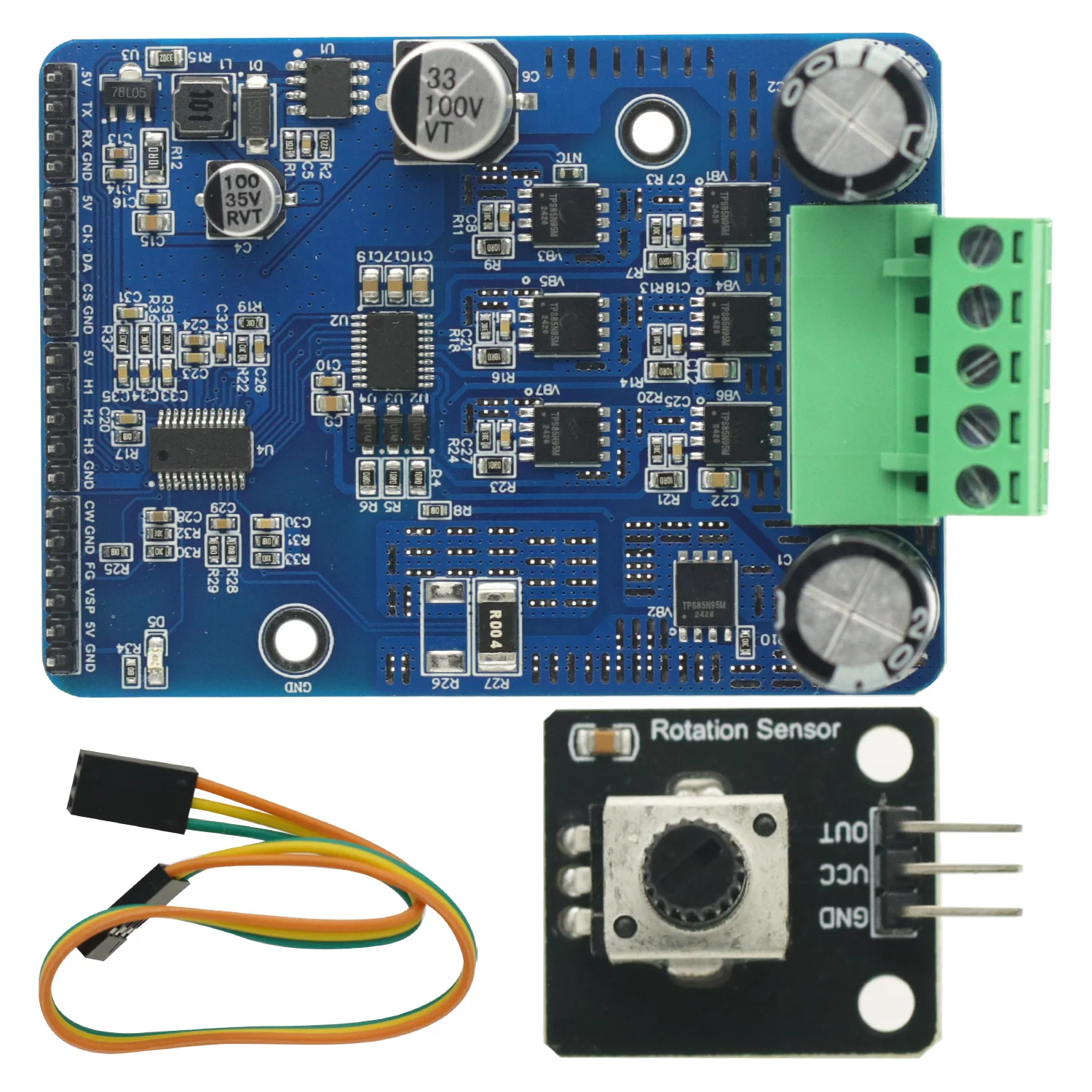 1PCS DC 6V-80V BLDC Three Phase DC Brushless Motor Controller PWM 1600W 20A Hall Motor Module