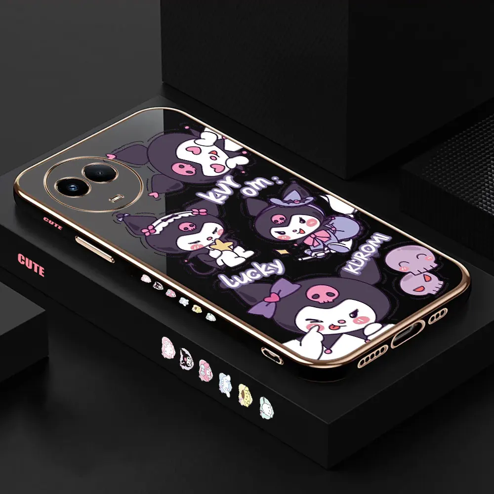 Cartoon Cute Kuromi Case For Realme 11 10 9 9I 8 8I 7 7I 6 5 6S 5I 5S 6I C17 X5 K7X Narzo 60X 60 50I 50 30 20 20A PRO PLUS Cover