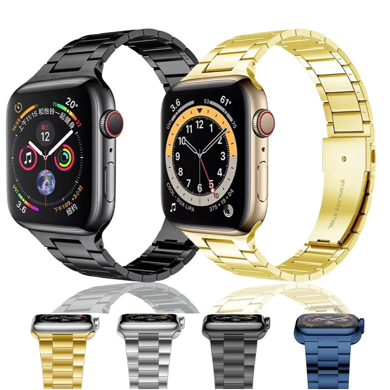 

Metal Stainless Steel Strap For Apple watch Ultra 49mm 9 8 7 45mm 41mm Smart watch wristband For iwatch 6 5 4 3SE 44mm 40mm 42mm