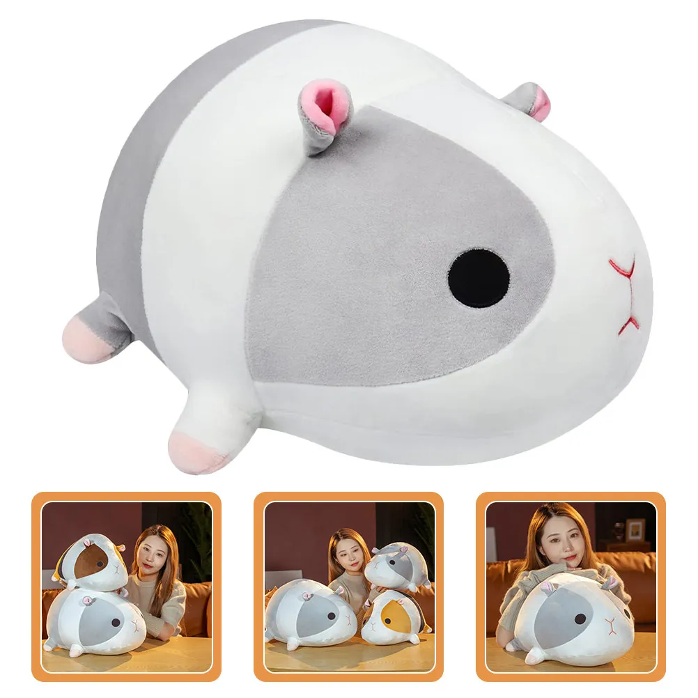 

Guinea Pig Stuffed Hamster Animal Pillow Realistic Hugging Small Throw Sofa Decoration Festival Gift for Kids