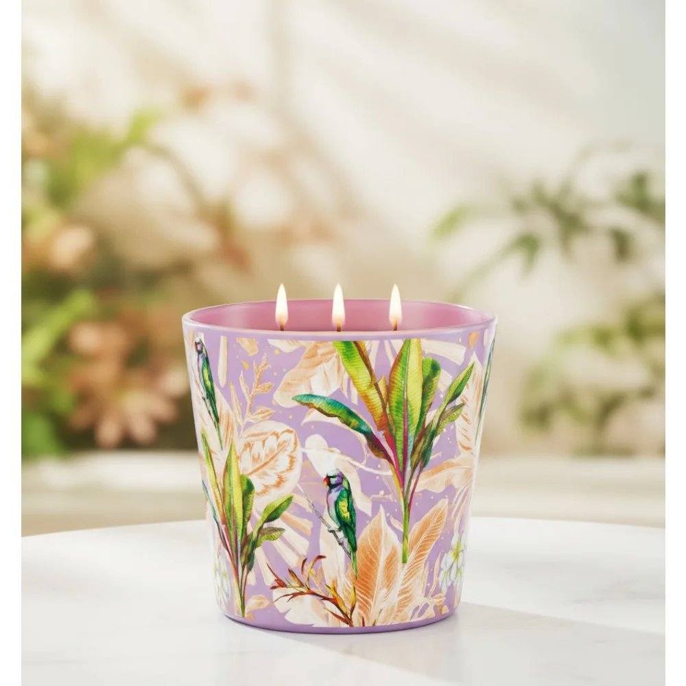 

Свеча для ароматерапии из натурального соевого воска, большая ароматическая свеча с 3 фитилями для домашней релаксации, снятия стресса и спа, 100-часовая чистая ожог