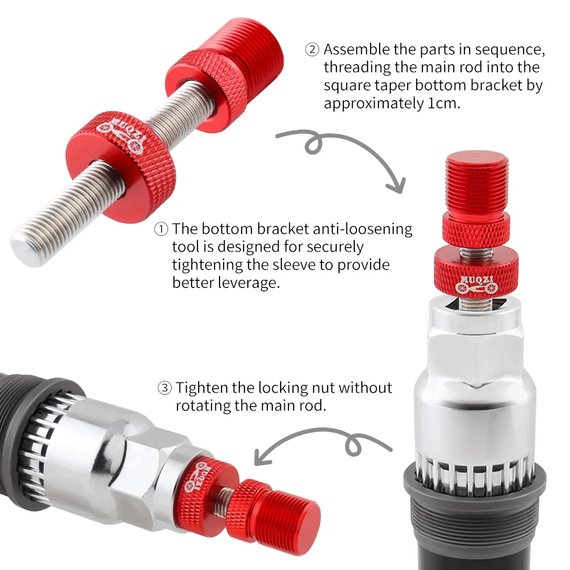 MUQZI 20 Teeth Bottom Bracket Removal Tools Bike Square Bottom Bracket Remover MTB Road Bike BB Removal Wrench view 3