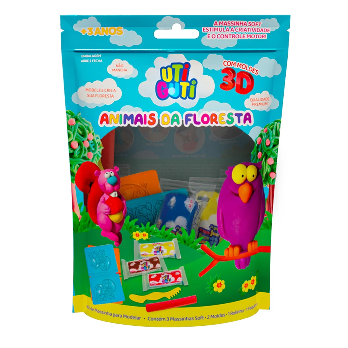 ANIMALS FOREST Dough with 3D shapes UTIGUTI - Canson