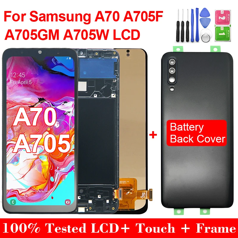 

6,7 "A70 OLED для Samsung Galaxy A70 2019 LCD A705 SM-A705FN/SM-A705YN дисплей сенсорный экран дигитайзер в сборе Замена