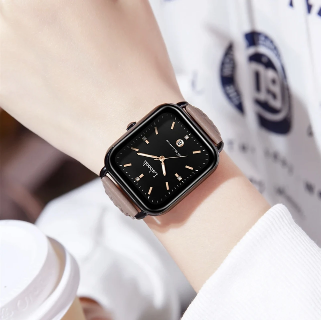 ساعة كوارتز مربعة الشكل جديدة فاخرة وخفيفة الوزن للسيدات إكسسوارات للسيدات هدية عيد ميلاد للنساء هدايا نسائية #4